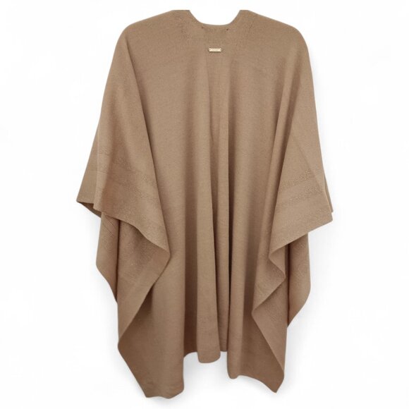 Lauren Ralph Lauren Ruana with Stripe Border - Picture 2 of 3